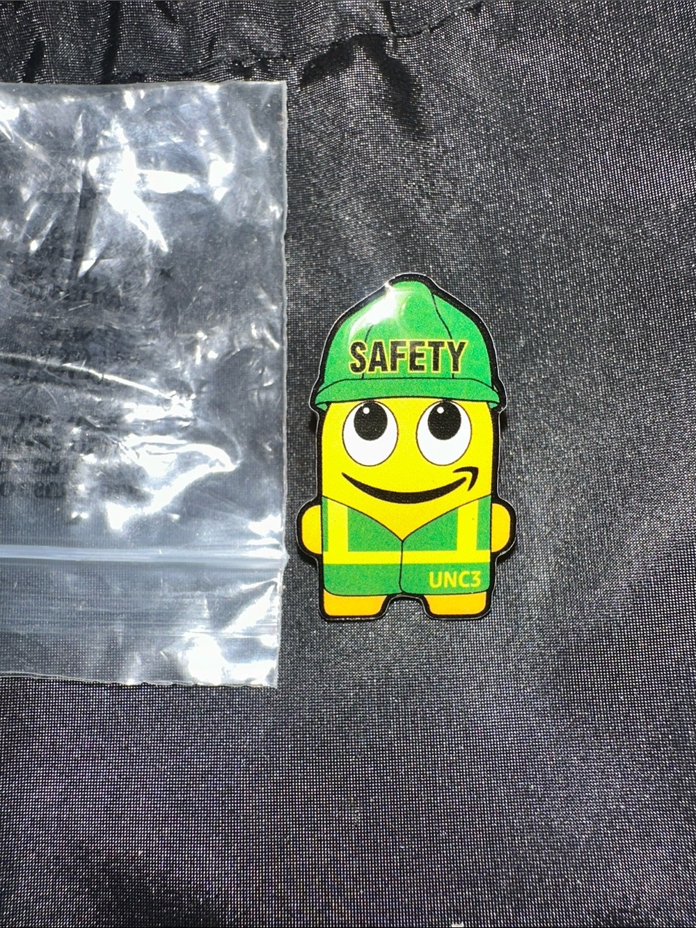 Safety Hard Hat Character Peccy Pin/brooch - Yellow & Green